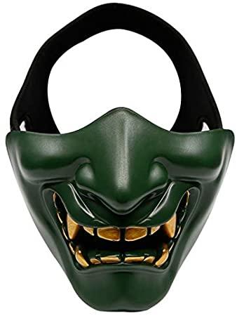Máscaras japonesas de demonios verdes